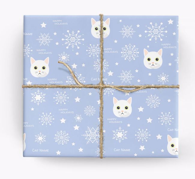 'Happy Holidays' - Personalized {breedFullName} Wrapping Paper
